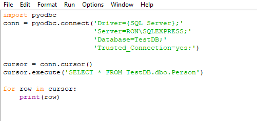 marketing Onbekwaamheid Goneryl How to Connect Python to SQL Server using pyodbc – BELL DATA – IT SERVICES,  CLOUD SECURITY